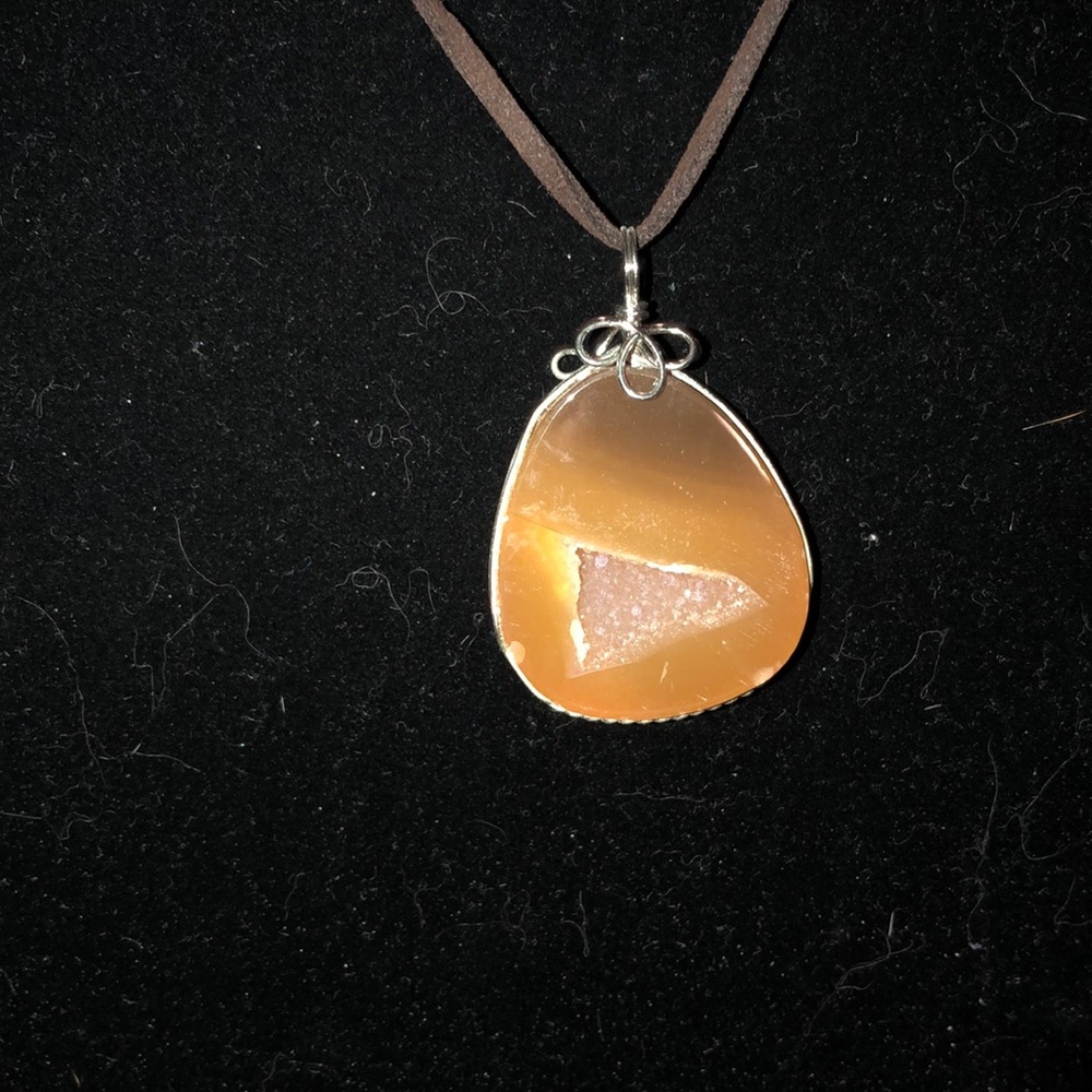 Wrapped Drury stone Necklace 18in. - Picture 3 of 4